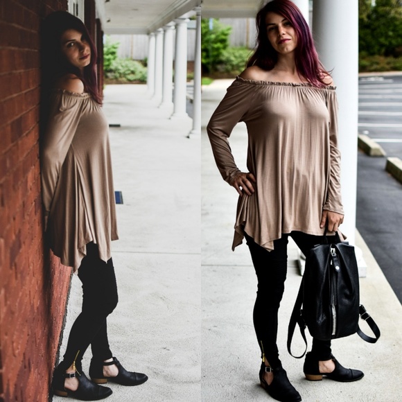 LONG SLEEVE SHARKBITE HEM TUNIC - Picture 2 of 7